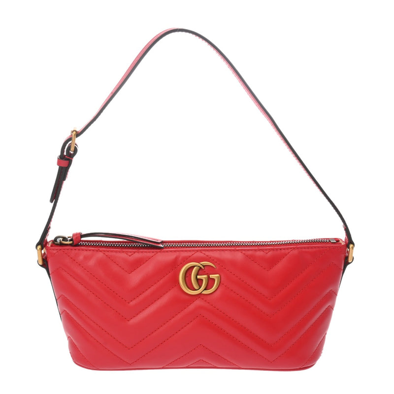 GUCCI グッチ GGマーモント ショルダーバック レッド 739166 レディース レザー ショルダーバッグ 未使用 銀蔵
