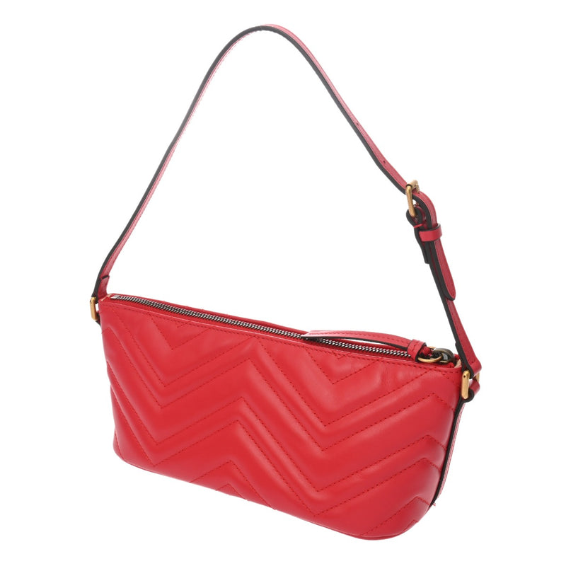 GUCCI グッチ GGマーモント ショルダーバック レッド 739166 レディース レザー ショルダーバッグ 未使用 銀蔵