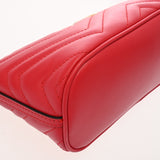 GUCCI グッチ GGマーモント ショルダーバック レッド 739166 レディース レザー ショルダーバッグ 未使用 銀蔵