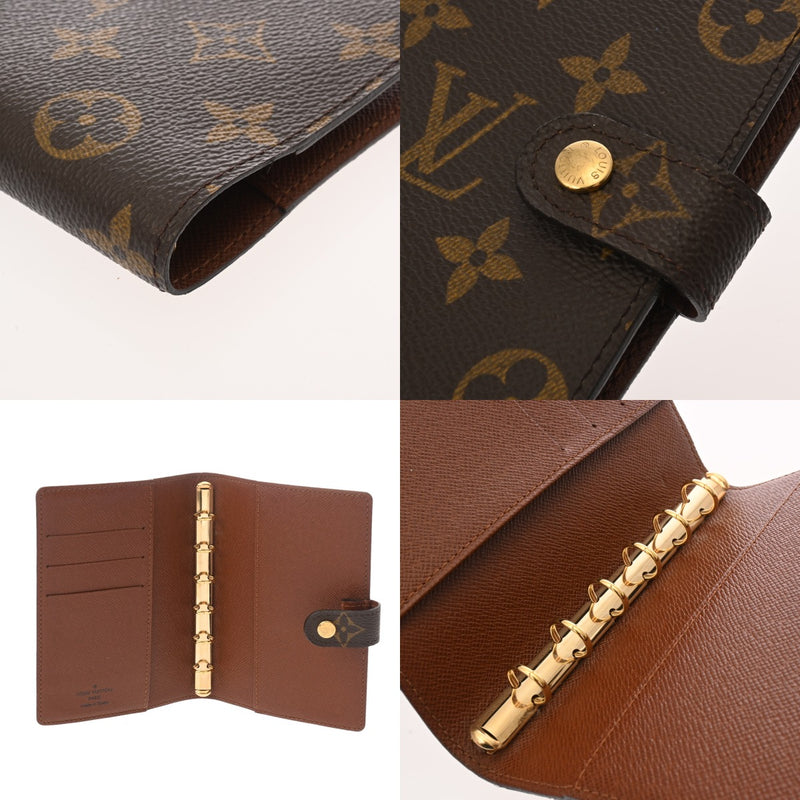 LOUIS VUITTON ルイヴィトン モノグラムアジェンダPM 手帳カバー ブラウン