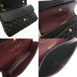 CHANEL シャネル マトラッセ チェーンショルダー 25cm Wフラップ ブラック A01112 レディース ラムスキン ショルダーバッグ Aランク 中古 銀蔵