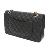 CHANEL シャネル マトラッセ チェーンショルダー 25cm Wフラップ ブラック A01112 レディース ラムスキン ショルダーバッグ Aランク 中古 銀蔵