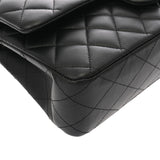 CHANEL シャネル マトラッセ チェーンショルダー 25cm Wフラップ ブラック A01112 レディース ラムスキン ショルダーバッグ Aランク 中古 銀蔵