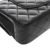 CHANEL シャネル マトラッセ チェーンショルダー 25cm Wフラップ ブラック A01112 レディース ラムスキン ショルダーバッグ Aランク 中古 銀蔵