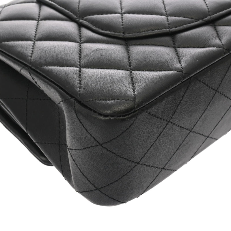CHANEL シャネル マトラッセ チェーンショルダー 25cm Wフラップ ブラック A01112 レディース ラムスキン ショルダーバッグ Aランク 中古 銀蔵