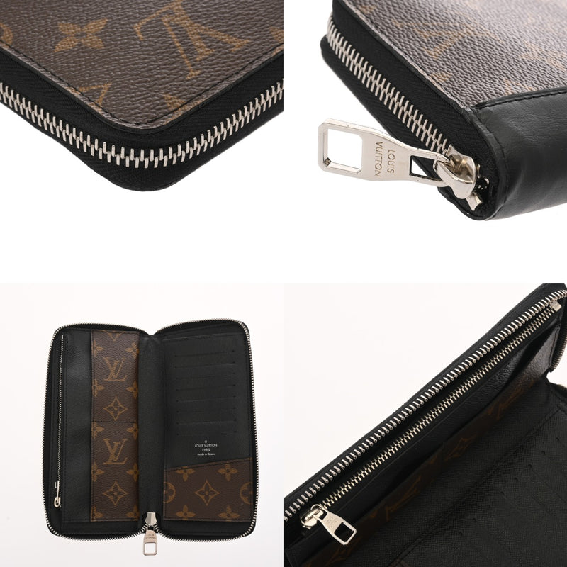 LOUIS VUITTON ルイヴィトン モノグラムマカサー ジッピーウォレット ヴェルティカル ブラウン M60109 メンズ モノグラムキャンバス 長財布 ABランク 中古 銀蔵
