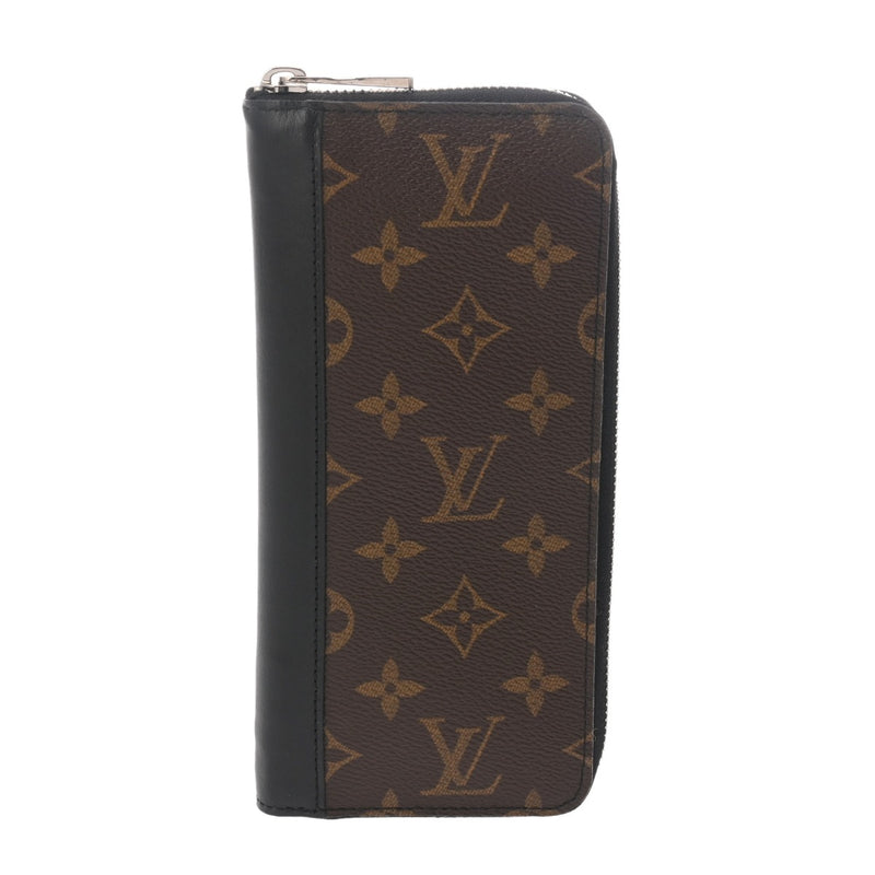 LOUIS VUITTON ルイヴィトン モノグラムマカサー ジッピーウォレット ヴェルティカル ブラウン M60109 メンズ モノグラムキャンバス 長財布 ABランク 中古 銀蔵