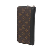 LOUIS VUITTON ルイヴィトン モノグラムマカサー ジッピーウォレット ヴェルティカル ブラウン M60109 メンズ モノグラムキャンバス 長財布 ABランク 中古 銀蔵