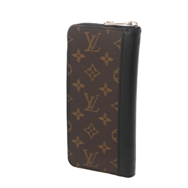 LOUIS VUITTON ルイヴィトン モノグラムマカサー ジッピーウォレット ヴェルティカル ブラウン M60109 メンズ モノグラムキャンバス 長財布 ABランク 中古 銀蔵