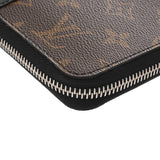 LOUIS VUITTON ルイヴィトン モノグラムマカサー ジッピーウォレット ヴェルティカル ブラウン M60109 メンズ モノグラムキャンバス 長財布 ABランク 中古 銀蔵