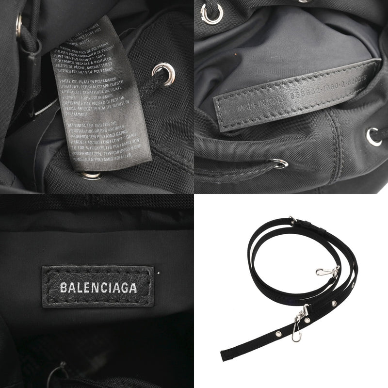BALENCIAGA バレンシアガ ウィール XS ドローストリングバッグ ブラック 656682 レディース ナイロン ショルダーバッグ ABランク 中古 銀蔵