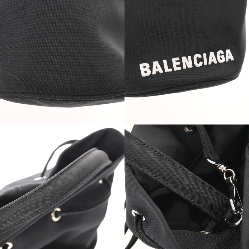 BALENCIAGA バレンシアガ ウィール XS ドローストリングバッグ ブラック 656682 レディース ナイロン ショルダーバッグ ABランク 中古 銀蔵
