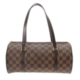 LOUIS VUITTON ルイヴィトン ダミエ パピヨン GM ブラウン レッド N51303 レディース ダミエキャンバス ハンドバッグ ABランク 中古 銀蔵