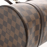 LOUIS VUITTON ルイヴィトン ダミエ パピヨン GM ブラウン レッド N51303 レディース ダミエキャンバス ハンドバッグ ABランク 中古 銀蔵