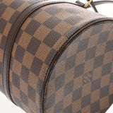 LOUIS VUITTON ルイヴィトン ダミエ パピヨン GM ブラウン レッド N51303 レディース ダミエキャンバス ハンドバッグ ABランク 中古 銀蔵