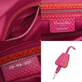 CHRISTIAN DIOR クリスチャンディオール ニューロックチェーンショルダー パープル/オレンジ/イエロー レディース パイソン ショルダーバッグ ABランク 中古 銀蔵