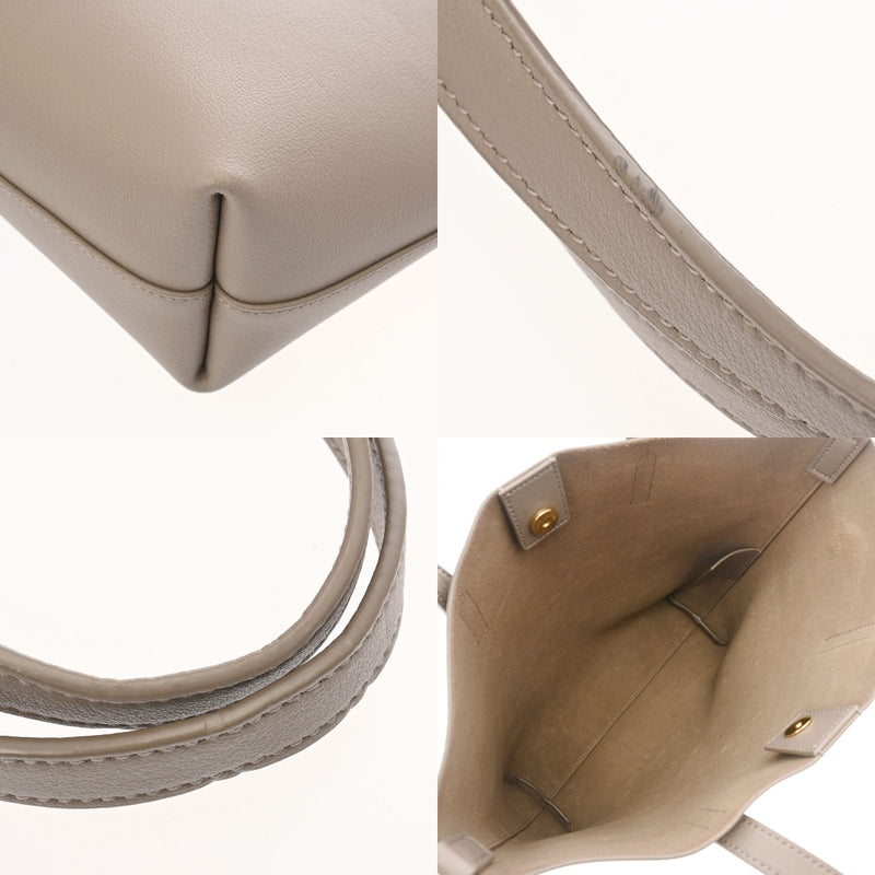 サンローラン ショッピングトイ トートバッグ グレー レディース