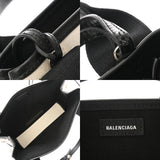 BALENCIAGA バレンシアガ ネイビーカバス XS 2WAY ホワイト/ブラック 390346 レディース キャンバス ハンドバッグ Aランク 中古 銀蔵