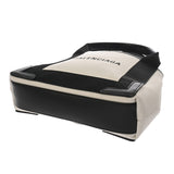 BALENCIAGA バレンシアガ ネイビーカバス XS 2WAY ホワイト/ブラック 390346 レディース キャンバス ハンドバッグ Aランク 中古 銀蔵