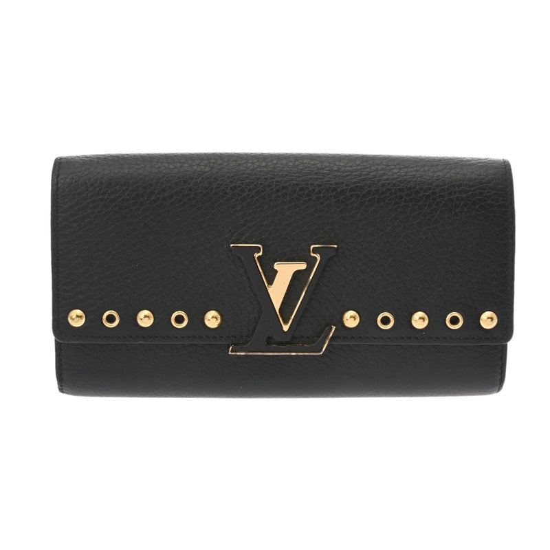LOUIS VUITTON ルイヴィトン ポルトフォイユ カプシーヌ ノワール M62764 レディース トリヨンレザー 長財布 Bランク 中古 銀蔵