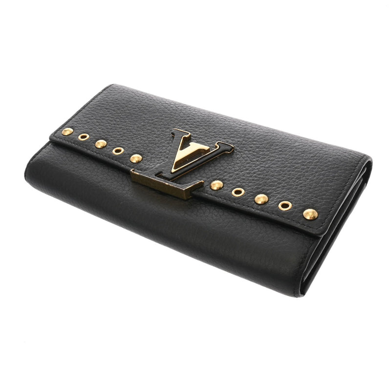 LOUIS VUITTON ルイヴィトン ポルトフォイユ カプシーヌ ノワール M62764 レディース トリヨンレザー 長財布 Bランク 中古 銀蔵