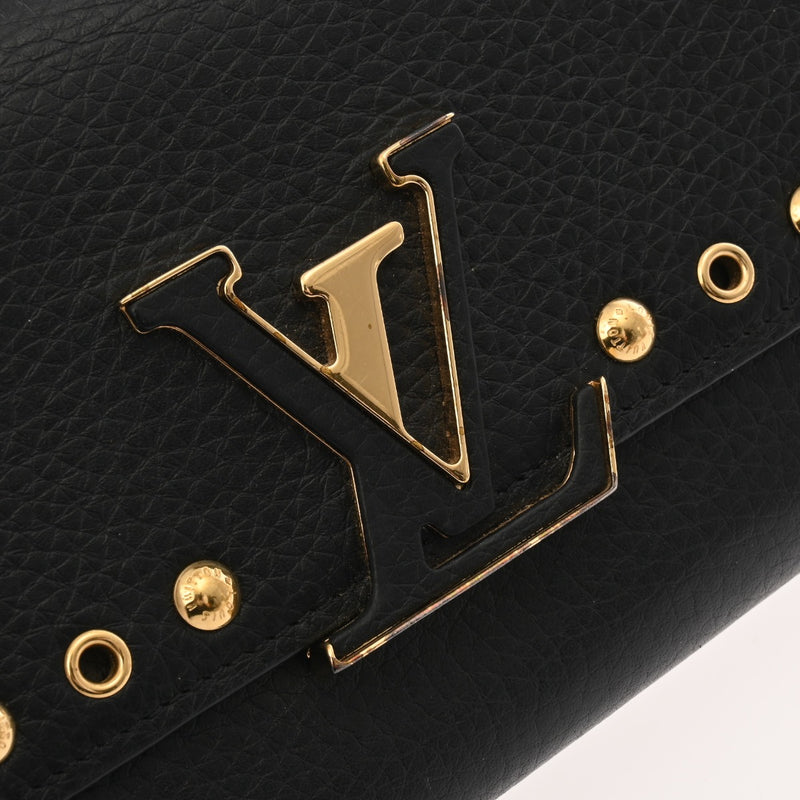 LOUIS VUITTON ルイヴィトン ポルトフォイユ カプシーヌ ノワール M62764 レディース トリヨンレザー 長財布 Bランク 中古 銀蔵