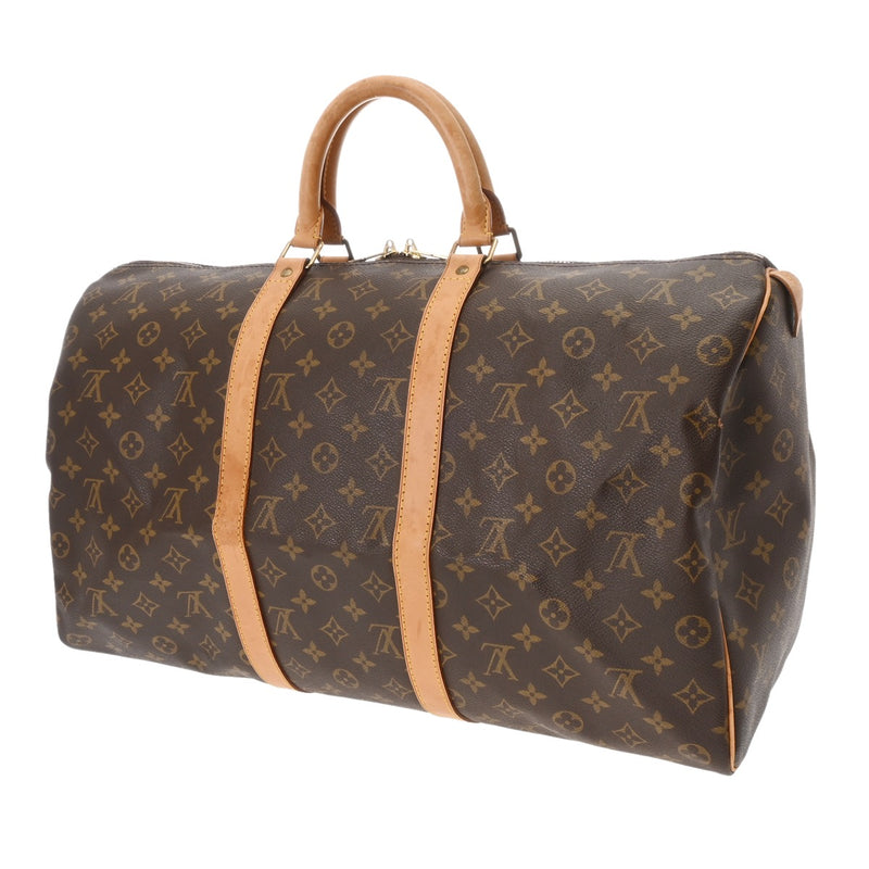 LOUIS VUITTON ルイヴィトン モノグラム キーポル 50 ブラウン M41428 ユニセックス モノグラムキャンバス ボストンバッグ Bランク 中古 銀蔵