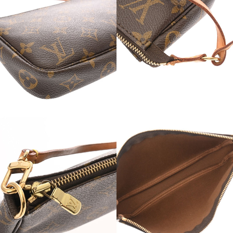 LOUIS VUITTON ルイヴィトン モノグラム ポシェット アクセソワール ブラウン M51980 レディース モノグラムキャンバス アクセサリーポーチ Bランク 中古 銀蔵