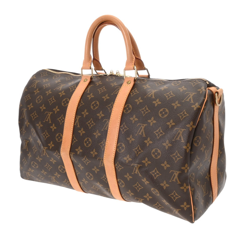 LOUIS VUITTON ルイヴィトン モノグラム キーポル バンドリエール 45 2WAY ブラウン M41418 ユニセックス モノグラムキャンバス ボストンバッグ ABランク 中古 銀蔵