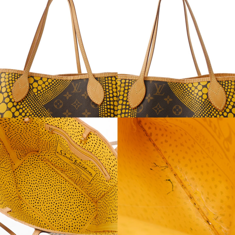 LOUIS VUITTON ルイヴィトン モノグラム ネヴァーフル MM モノグラムウェーブ 草間彌生コラボ ジョーヌ M40685 レディース モノグラムキャンバス トートバッグ Bランク 中古 銀蔵