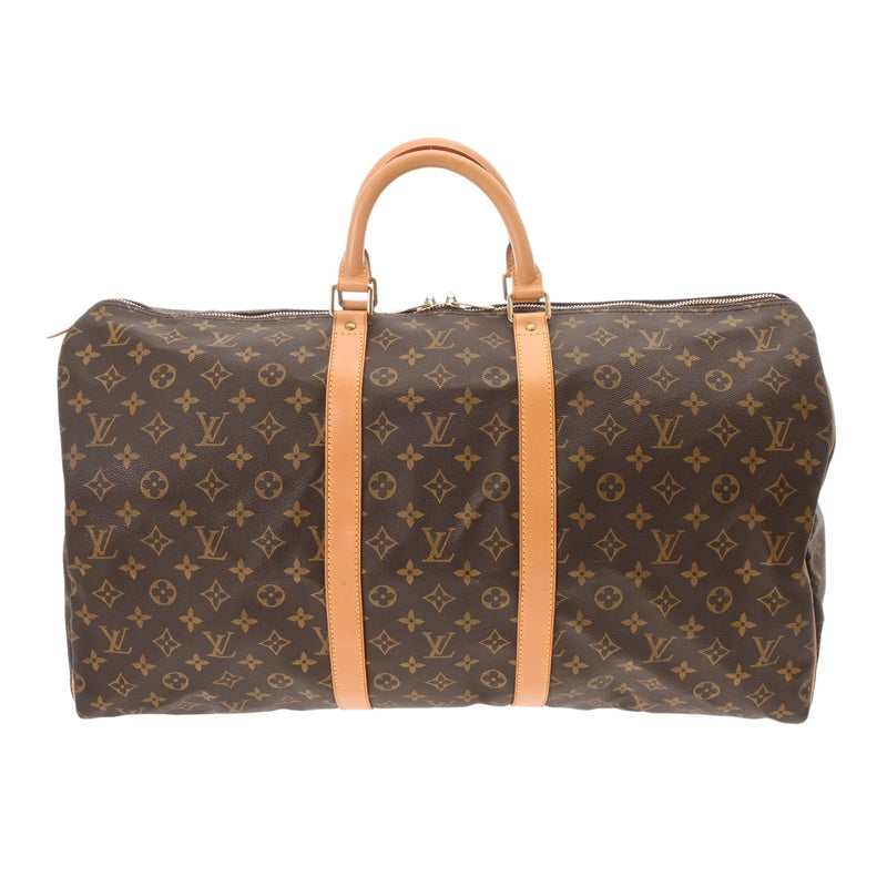 LOUIS VUITTON ルイヴィトン モノグラム キーポル 55  ブラウン M41424 ユニセックス モノグラムキャンバス ボストンバッグ Bランク 中古 銀蔵