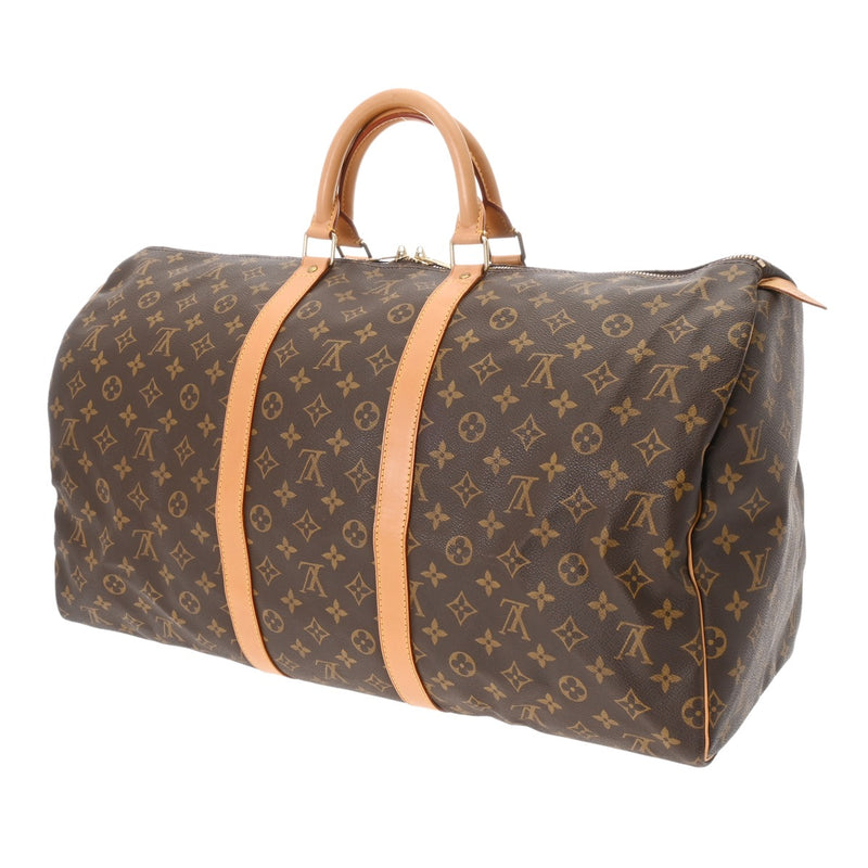 LOUIS VUITTON ルイヴィトン モノグラム キーポル 55  ブラウン M41424 ユニセックス モノグラムキャンバス ボストンバッグ Bランク 中古 銀蔵