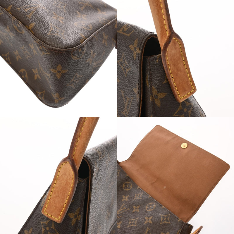 LOUIS VUITTON ルイヴィトン モノグラム ミニ ルーピング ブラウン M51147 レディース モノグラムキャンバス セミショルダーバッグ Bランク 中古 銀蔵