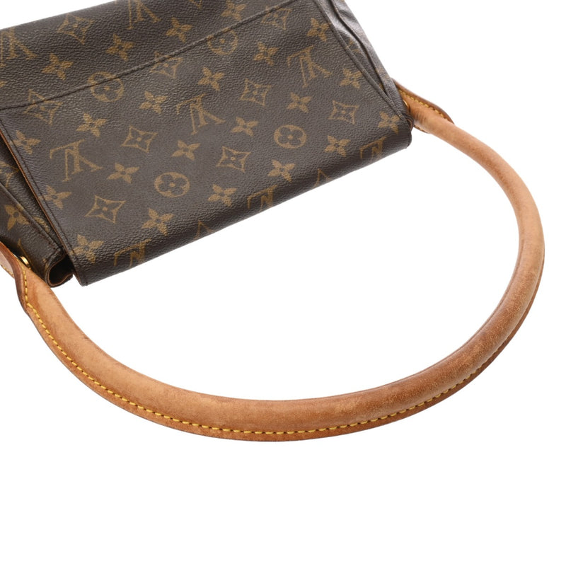 LOUIS VUITTON ルイヴィトン モノグラム ミニ ルーピング ブラウン M51147 レディース モノグラムキャンバス セミショルダーバッグ Bランク 中古 銀蔵