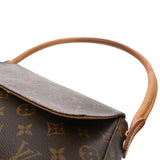 LOUIS VUITTON ルイヴィトン モノグラム ミニ ルーピング ブラウン M51147 レディース モノグラムキャンバス セミショルダーバッグ Bランク 中古 銀蔵