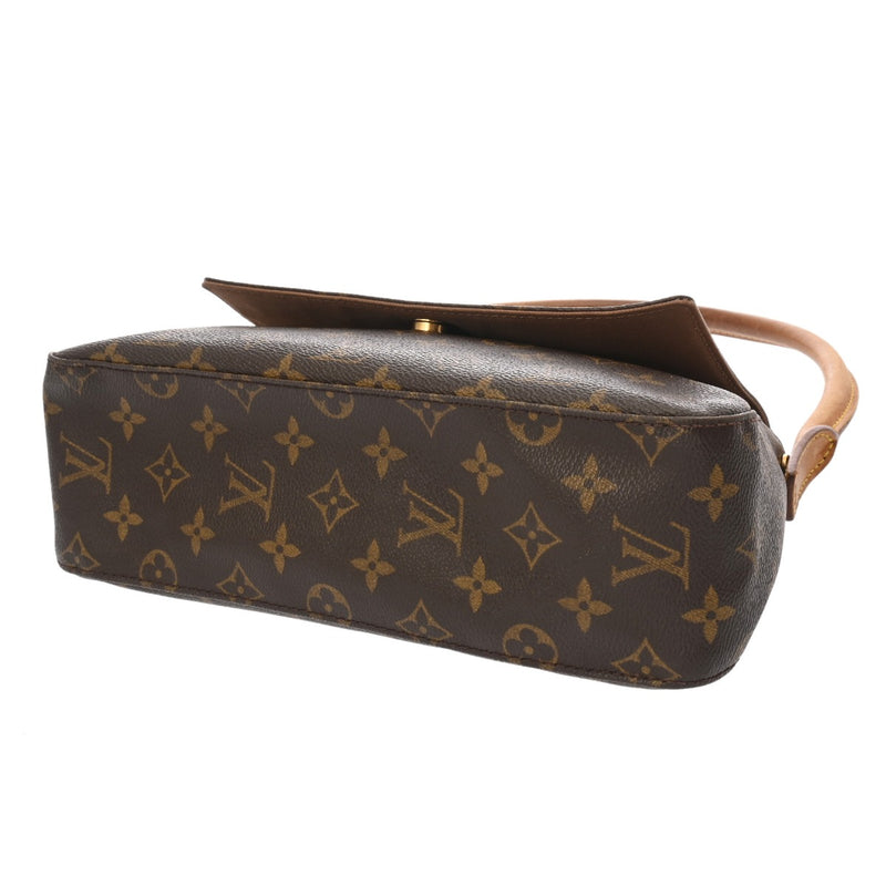 LOUIS VUITTON ルイヴィトン モノグラム ミニ ルーピング ブラウン M51147 レディース モノグラムキャンバス セミショルダーバッグ Bランク 中古 銀蔵