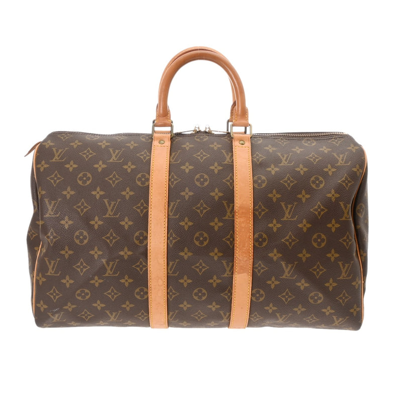 LOUIS VUITTON ルイヴィトン モノグラム キーポル 45 ブラウン M41428 ユニセックス モノグラムキャンバス ボストンバッグ Bランク 中古 銀蔵
