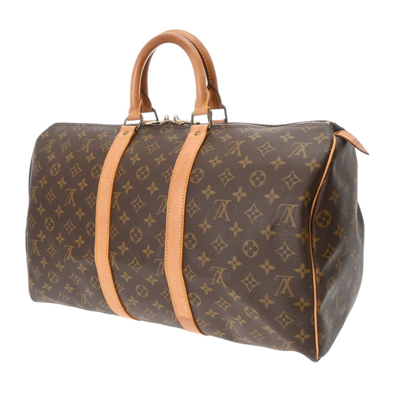 LOUIS VUITTON ルイヴィトン モノグラム キーポル 45 ブラウン M41428 ユニセックス モノグラムキャンバス ボストンバッグ Bランク 中古 銀蔵