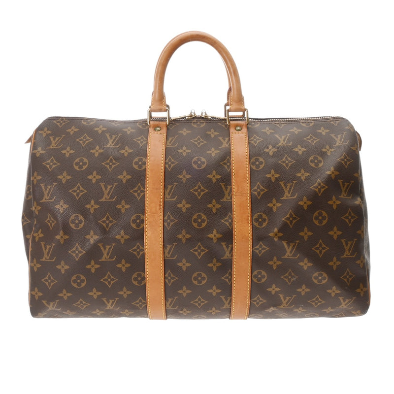 LOUIS VUITTON ルイヴィトン モノグラム キーポル 45 ブラウン M41428 ユニセックス モノグラムキャンバス ボストンバッグ Bランク 中古 銀蔵