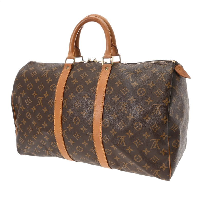 LOUIS VUITTON ルイヴィトン モノグラム キーポル 45 ブラウン M41428 ユニセックス モノグラムキャンバス ボストンバッグ Bランク 中古 銀蔵