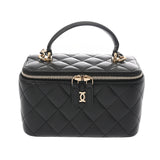 CHANEL シャネル マトラッセ チェーン バニティ ブラック AP1341 レディース ラムスキン ショルダーバッグ Bランク 中古 銀蔵