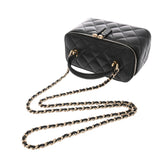 CHANEL シャネル マトラッセ チェーン バニティ ブラック AP1341 レディース ラムスキン ショルダーバッグ Bランク 中古 銀蔵