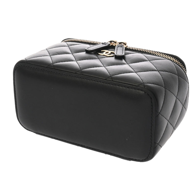 CHANEL シャネル マトラッセ チェーン バニティ ブラック AP1341 レディース ラムスキン ショルダーバッグ Bランク 中古 銀蔵
