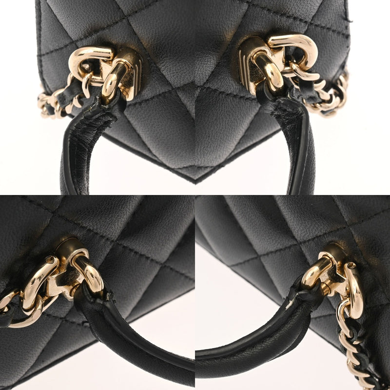 CHANEL シャネル マトラッセ チェーン バニティ ブラック AP1341 レディース ラムスキン ショルダーバッグ Bランク 中古 銀蔵