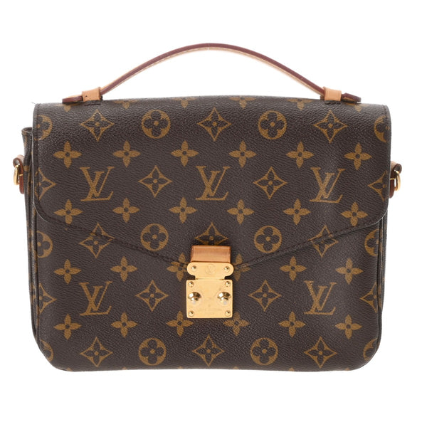 LOUIS VUITTON ルイヴィトン モノグラム ポシェットメティス 旧型 2WAY ブラウン M40780 レディース モノグラムキャンバス ハンドバッグ Bランク 中古 銀蔵
