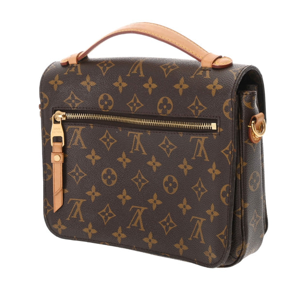 LOUIS VUITTON ルイヴィトン モノグラム ポシェットメティス 旧型 2WAY ブラウン M40780 レディース モノグラムキャンバス ハンドバッグ Bランク 中古 銀蔵