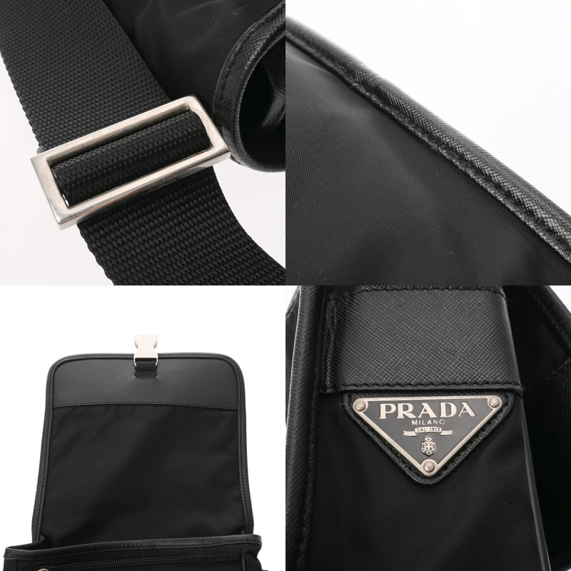 PRADA プラダ ブラック V167 ユニセックス ナイロン ショルダーバッグ Bランク 中古 銀蔵