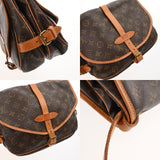 LOUIS VUITTON ルイヴィトン モノグラム ソミュール 30 ブラウン M42256 レディース モノグラムキャンバス ショルダーバッグ Bランク 中古 銀蔵