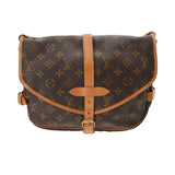 LOUIS VUITTON ルイヴィトン モノグラム ソミュール 30 ブラウン M42256 レディース モノグラムキャンバス ショルダーバッグ Bランク 中古 銀蔵