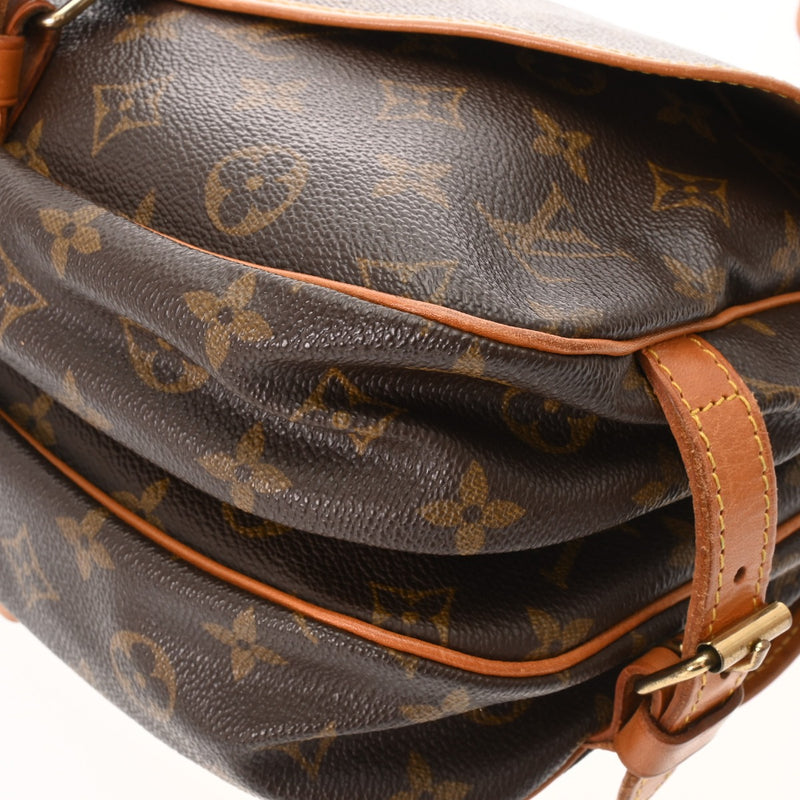 LOUIS VUITTON ルイヴィトン モノグラム ソミュール 30 ブラウン M42256 レディース モノグラムキャンバス ショルダーバッグ Bランク 中古 銀蔵